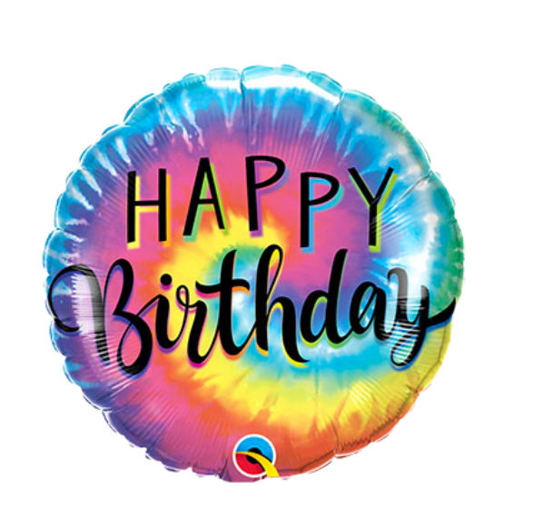 Happy Birthday Tie Dye 18" Foil