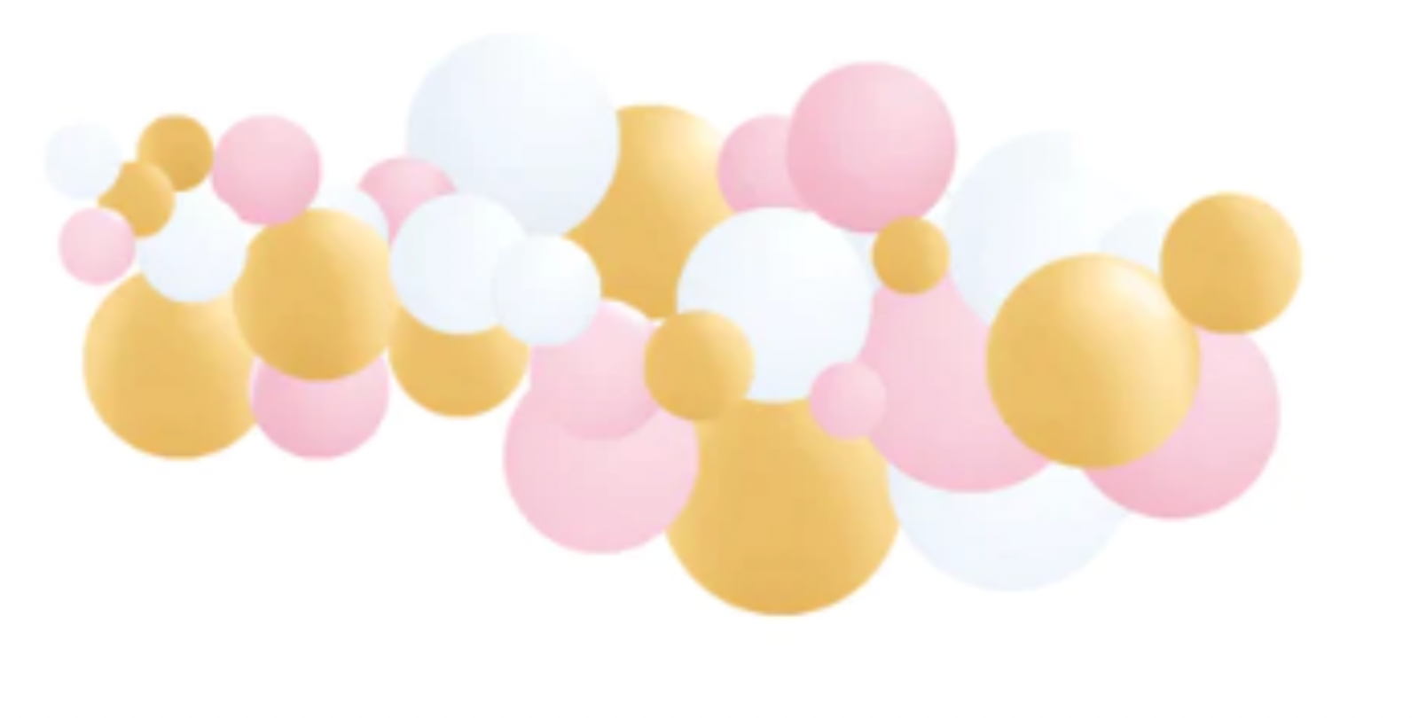 Pink, White & Gold Garland