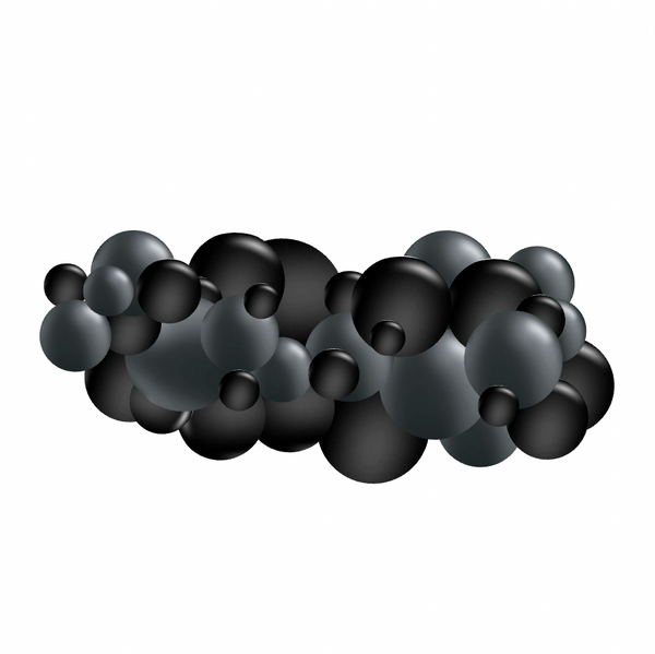 Monochromatic Black Garland (5 Feet)