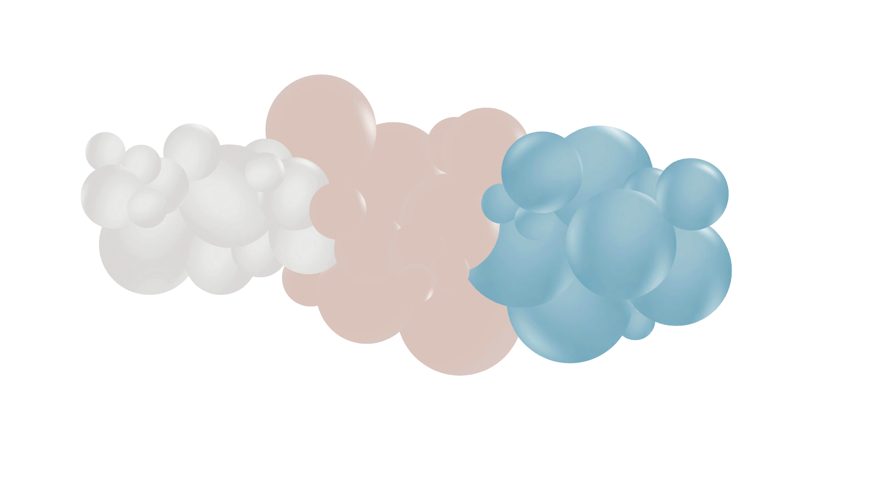 Blue Sand Mixed Garlands (5 Feet)