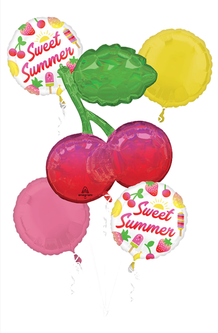 Sweet Summer Fruity Mix 5 Pack Balloon Kit