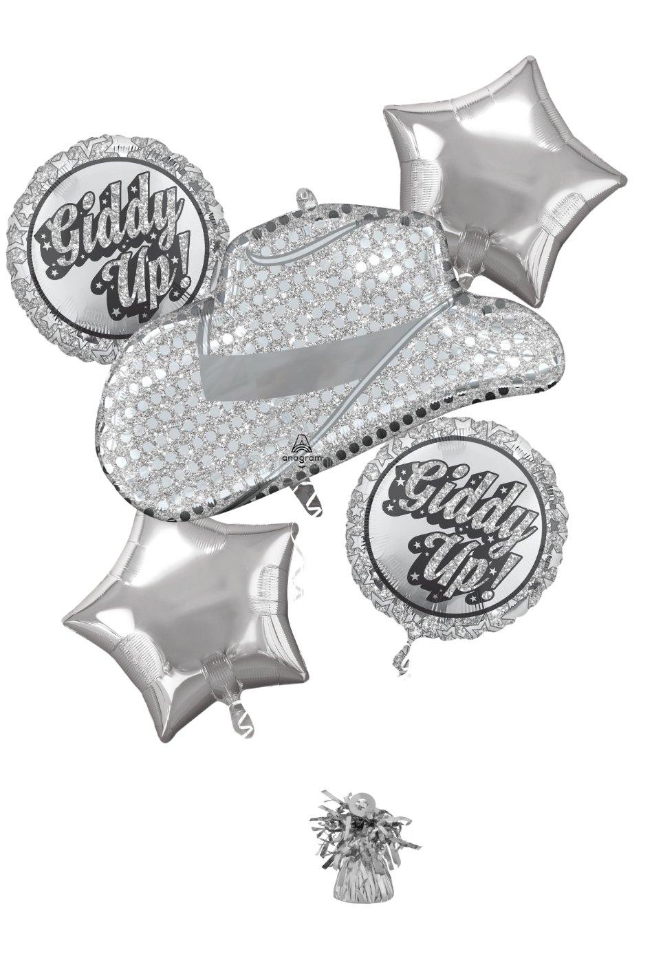 Disco Giddy Up Cowboy Hat All Foil Bouquet