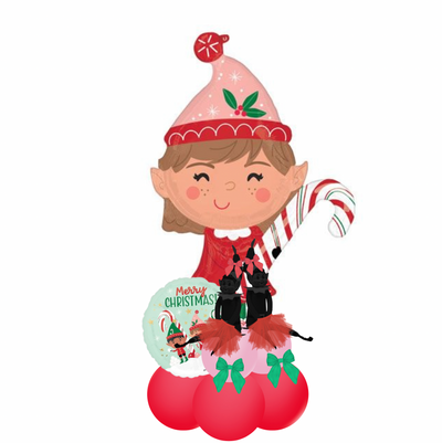 TuTu-Cute Pink Naughty Elf Christmas Gift Centerpiece