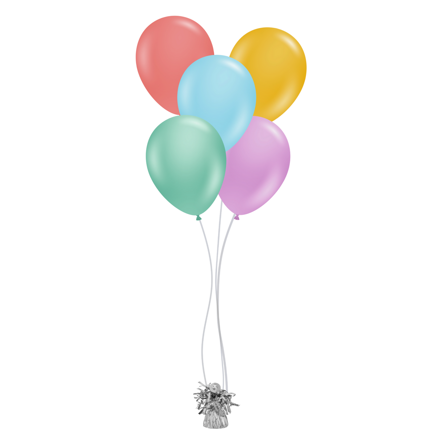 Vintage Rainbow 5 Piece Latex Bouquet