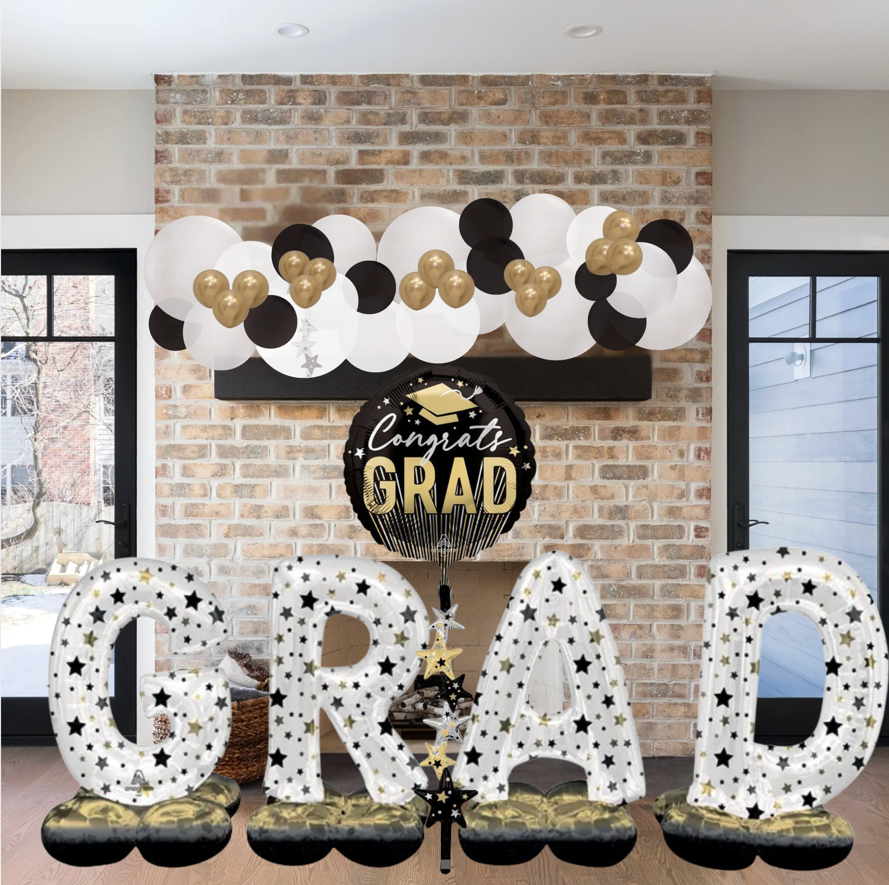 Congrats Grad Graduation Balloon Party Package