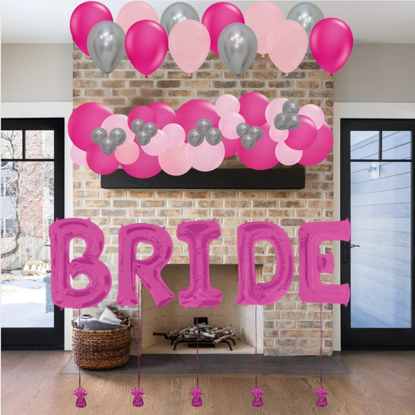 Hot Pink Bachelorette Balloon Garland Package