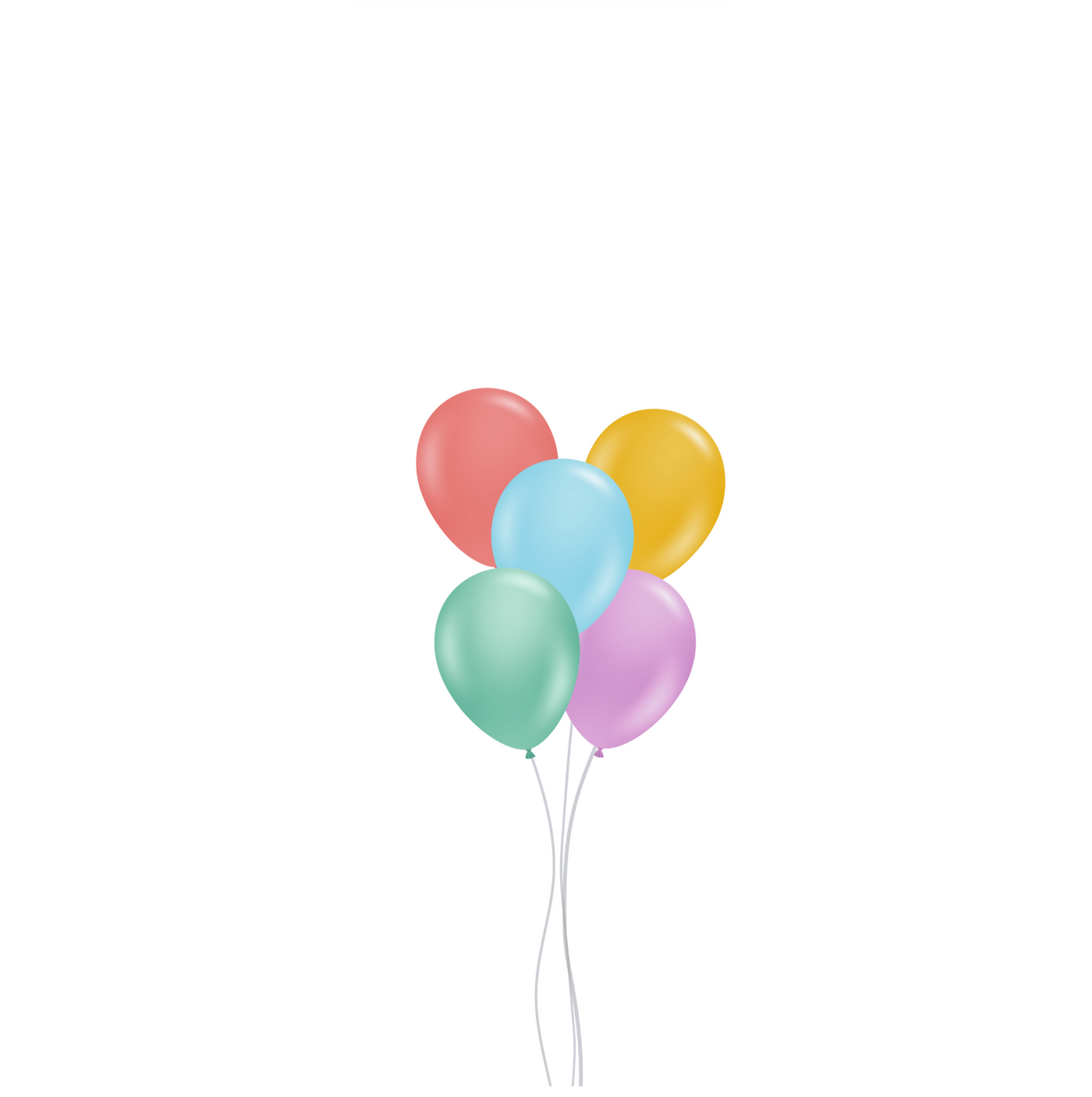 Vintage Rainbow 5 Piece Latex Bouquet