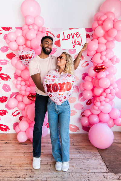 Valentine Vibes XOXO Heart Foil Balloon (18 Inch)