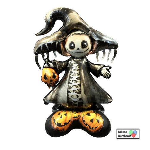 Standup Halloween Skeleton Witch Balloon