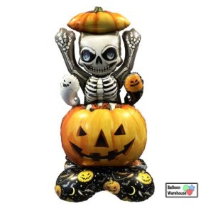 Standup Halloween Skeleton Pumpkin Balloon