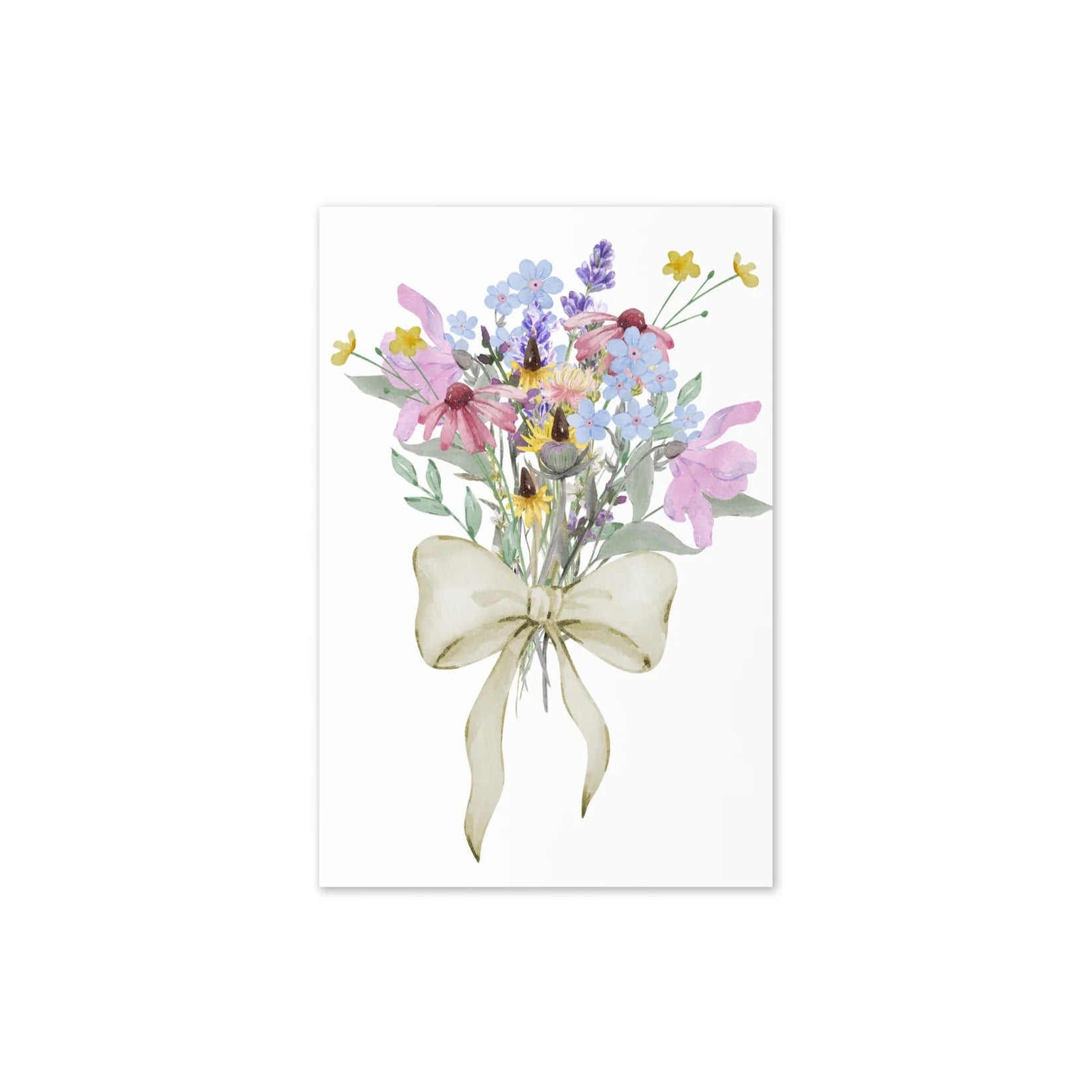 Bouquet with Bow Greeting Card