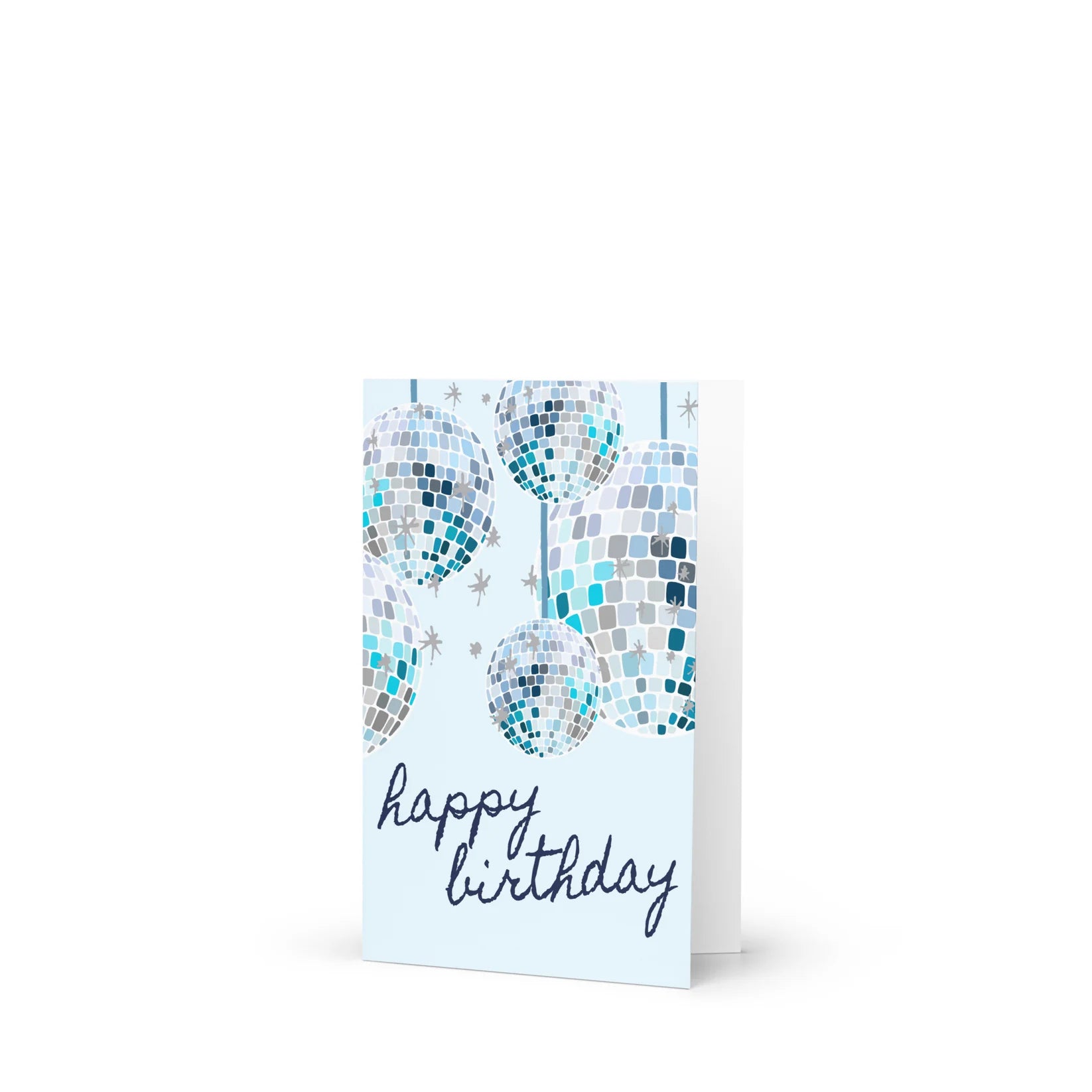 Happy Birthday Disco Balls Greeting Card