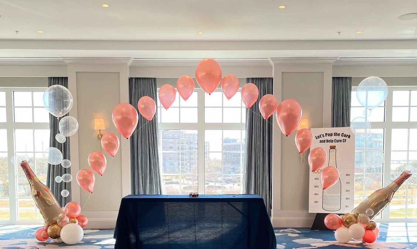 Custom String of Pearl Indoor Balloon Arch