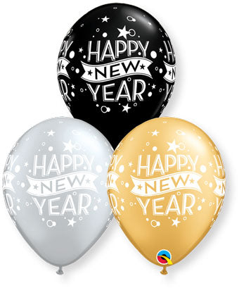 Happy New Years Eve Confetti Dots 11" Latex