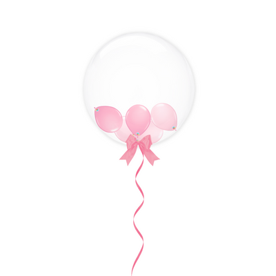 Personalized Pink Gumball Bubble Balloon