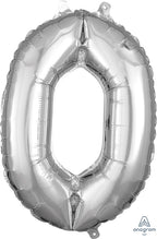 Air-Filled, Non-Floating Mini Silver Numbers (16 Inch)