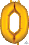 SMALL Floating Gold Number "0" Balloon (2 Foot or 26 Inch)