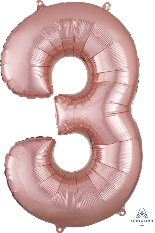 Small 2' Rose Gold Numbers