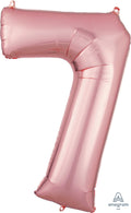 Floating Rose Gold Number "7" Balloon (3 Foot or 34 Inch)