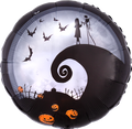 Nightmare Before Christmas Jack Skellington Silhouette Scene Balloon (32 Inch)