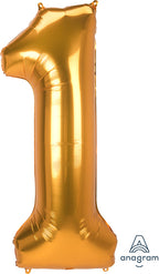 Very Large 5' Gold Numbers (53 Inch)
