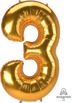 Very Large 5' Gold Numbers (53 Inch)