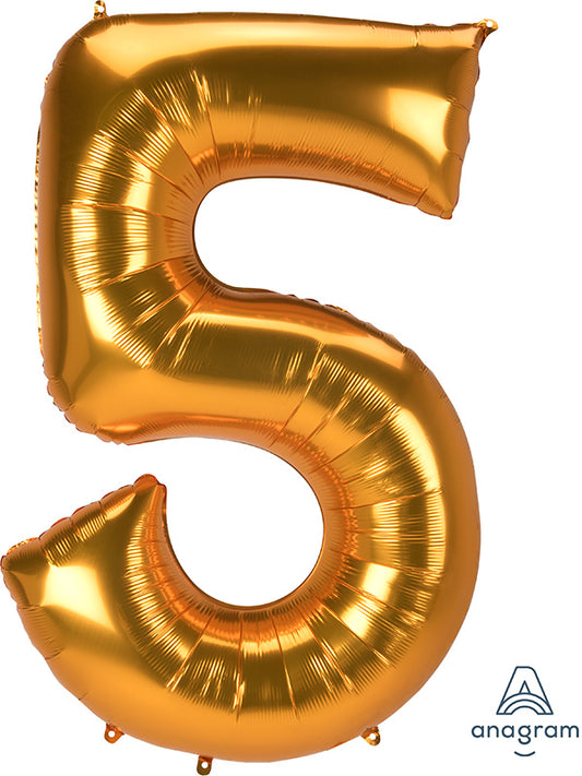 Very Large 5' Gold Numbers (53 Inch)