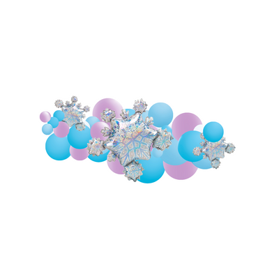 Frozen Snowflake Whimsical Balloon Garland