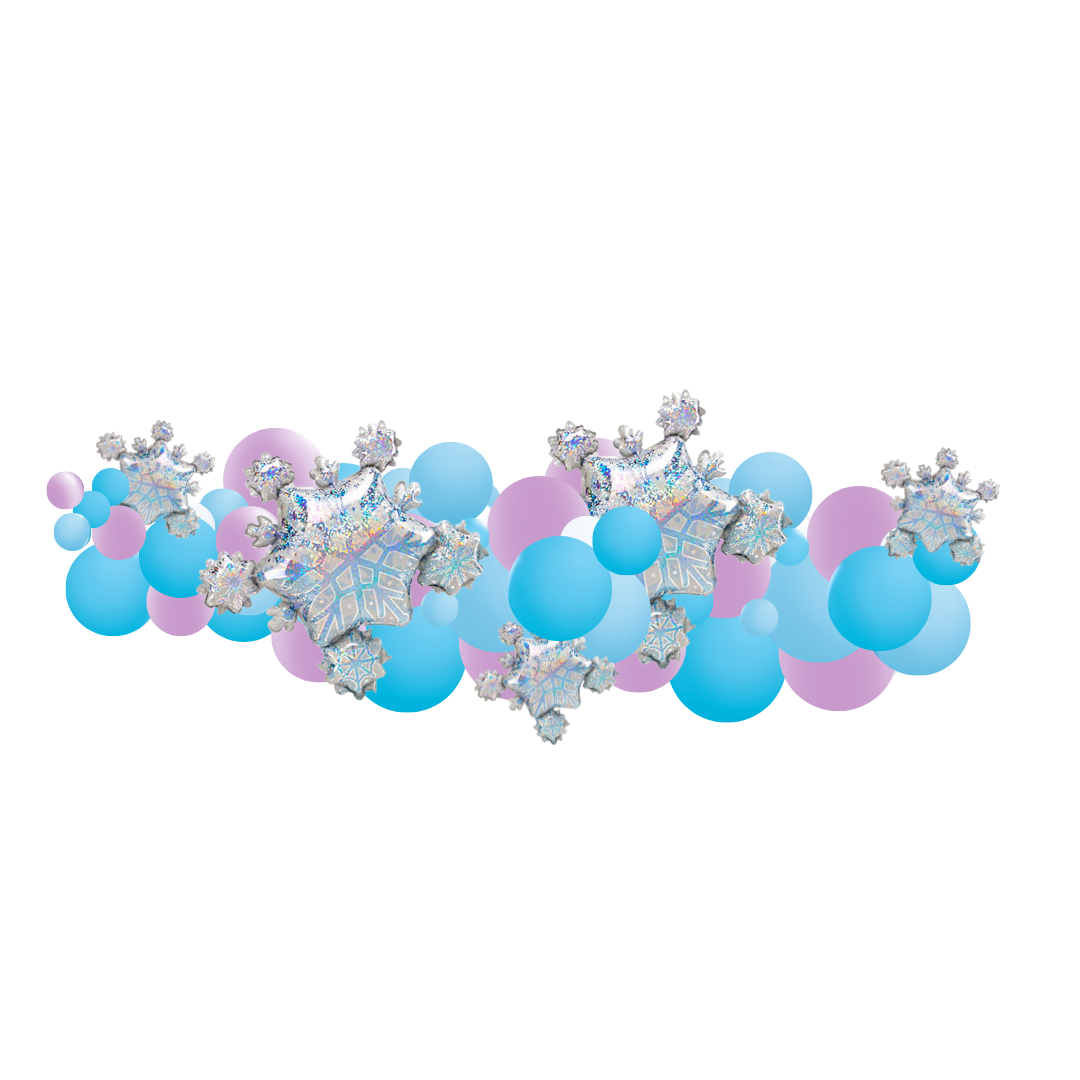 Frozen Snowflake Whimsical Balloon Garland