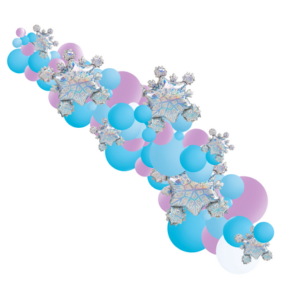 Frozen Snowflake Whimsical Balloon Garland