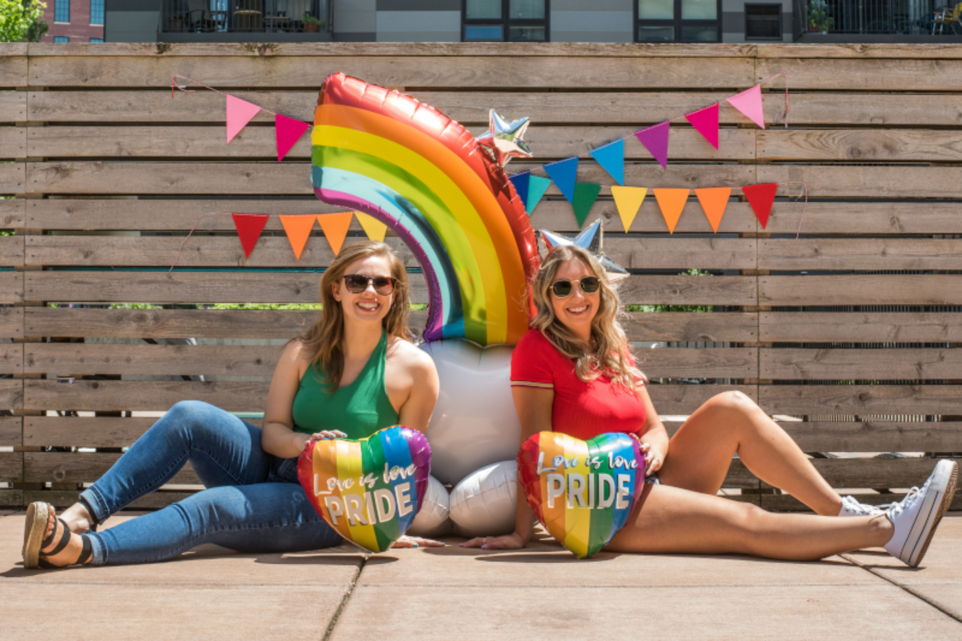Pride Rainbow Balloon Display Idea