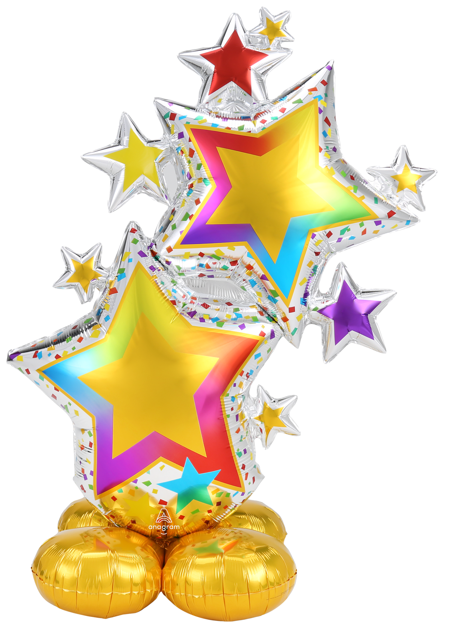 Colorful Star Cluster Balloon Display