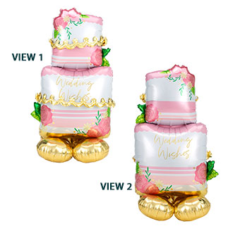 Wedding Wishes Cake Airloonz Balloon (D)
