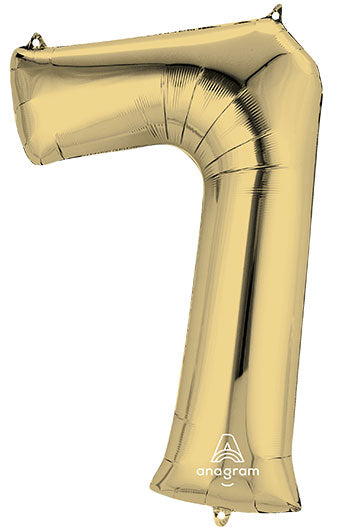 Air-Filled, Non-Floating Mini White Gold Numbers (16 Inch)