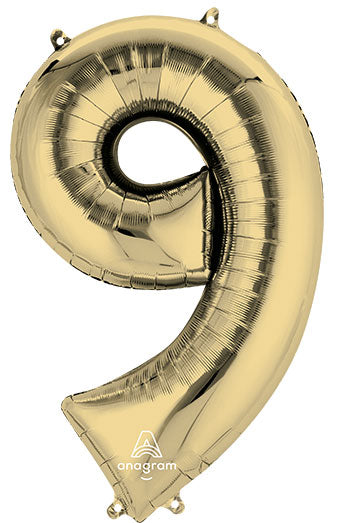 Air-Filled, Non-Floating Mini White Gold Numbers (16 Inch)