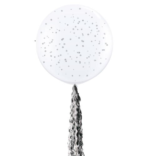 Giant Confetti Balloon with Twirlz Tail Tassel