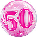Pink Starburst Sparkle Bubble Balloon (DNR)
