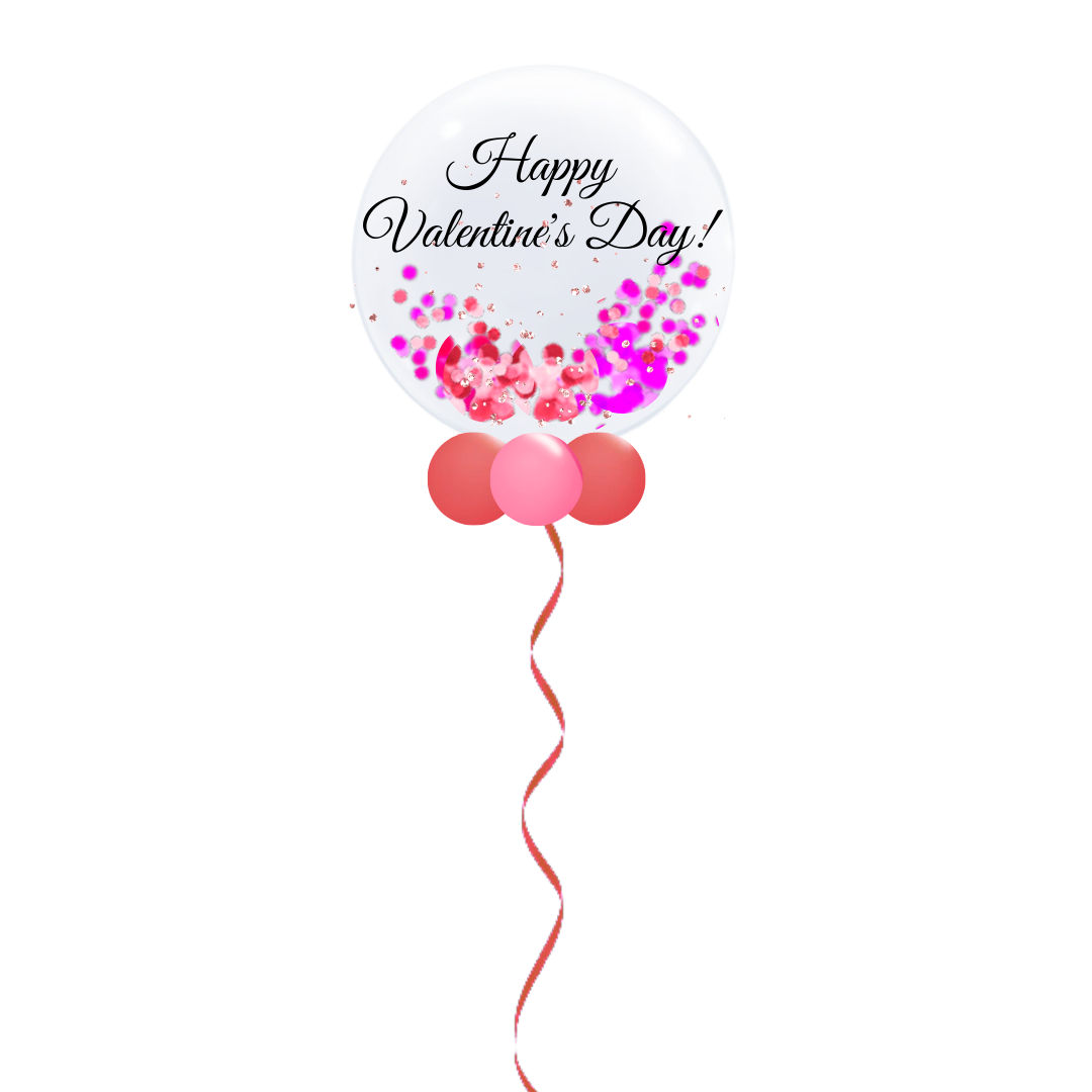 Happy Valentine's Day! Personalized Confetti Bubble