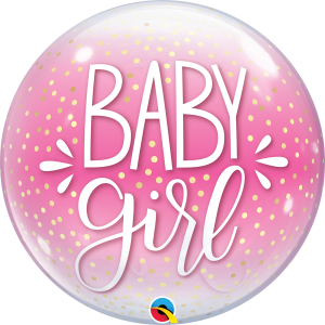 Baby Girl or Boy Confetti Bubble Balloon