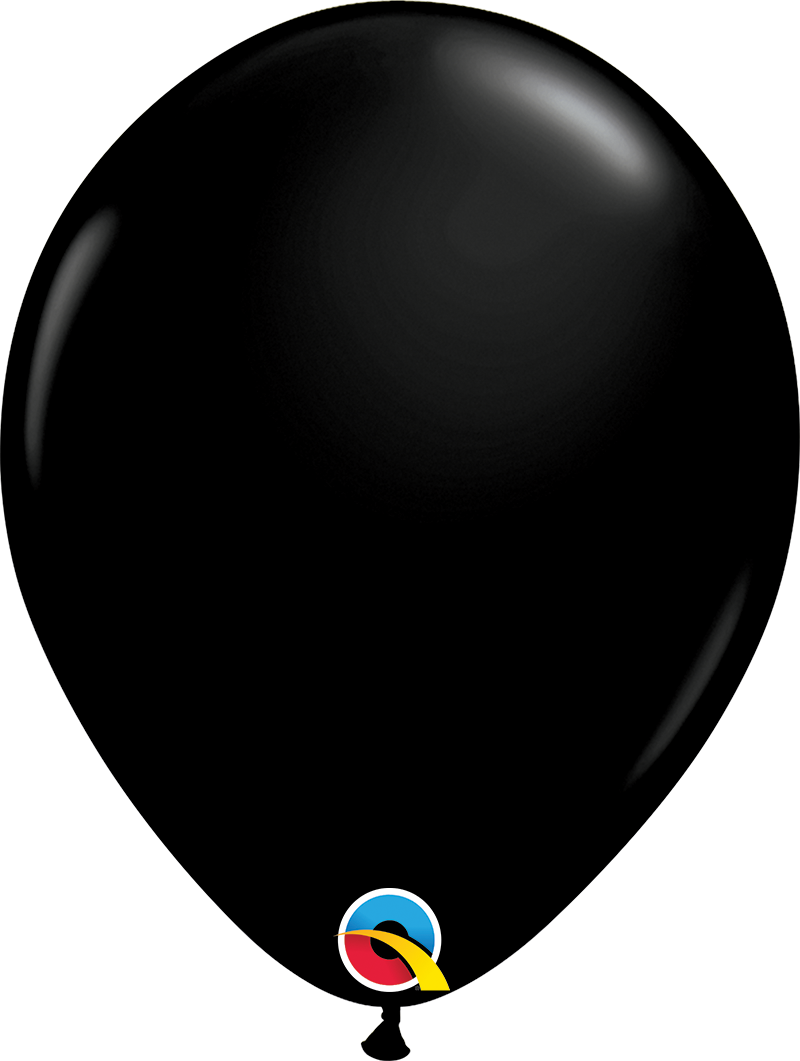 product image of 11 inch latex balloon in the color onyx black/black/matte black