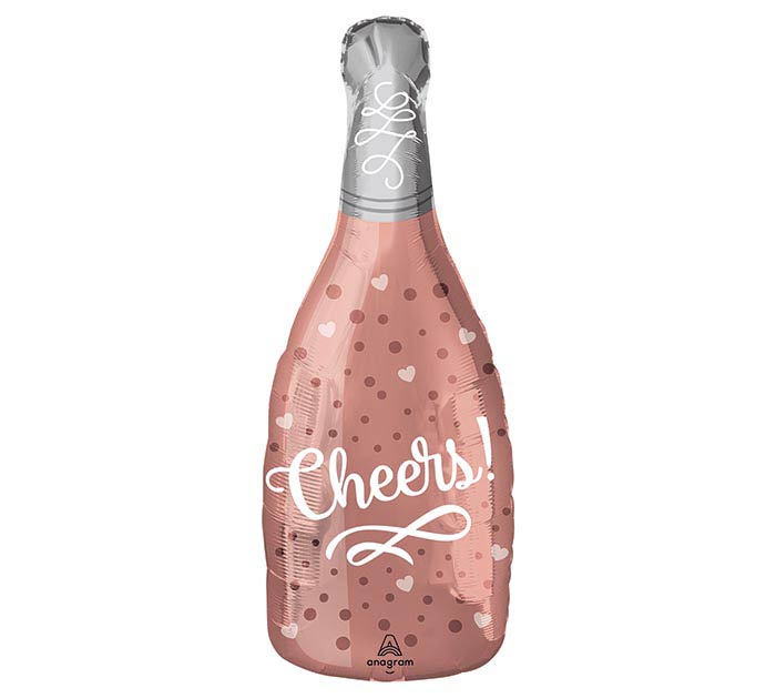 Cheers Rose Gold Champagne Jr Shape Balloon (D)