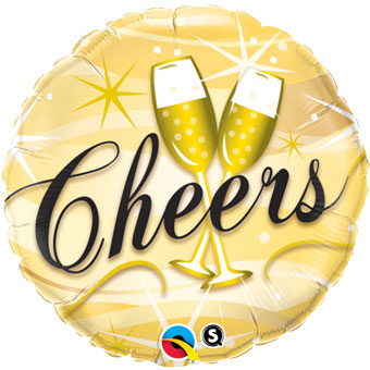 Cheers Toasting Glass Sparkle Balloon (D)