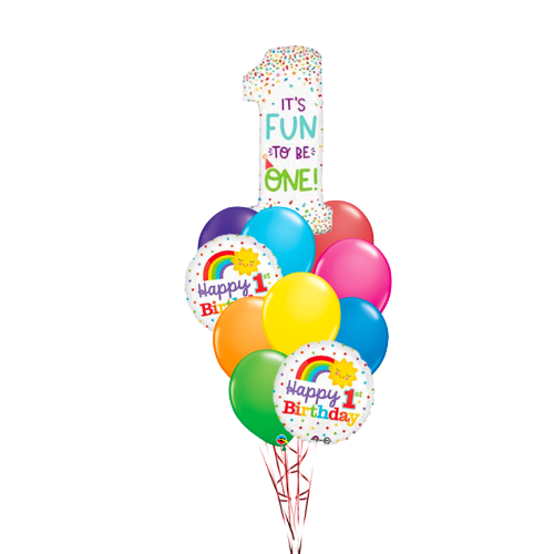 It's Fun To Be One! First Birthday Bouquet (11 Balloons)