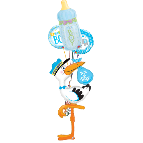 Baby Stork Welcome Home Balloon Delivery Bouquet