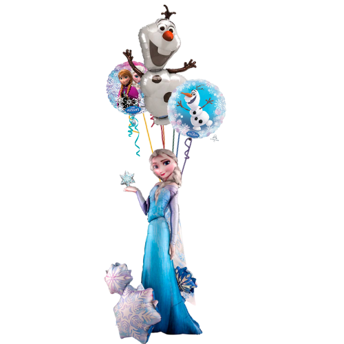 Elsa and Friends Frozen Trio Bouquet (4 Balloons)