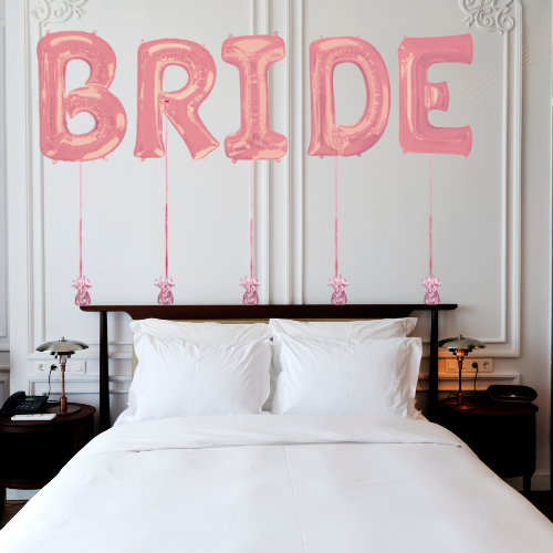 Rose Gold "Bride" Floating Letter Set (34 Inch)