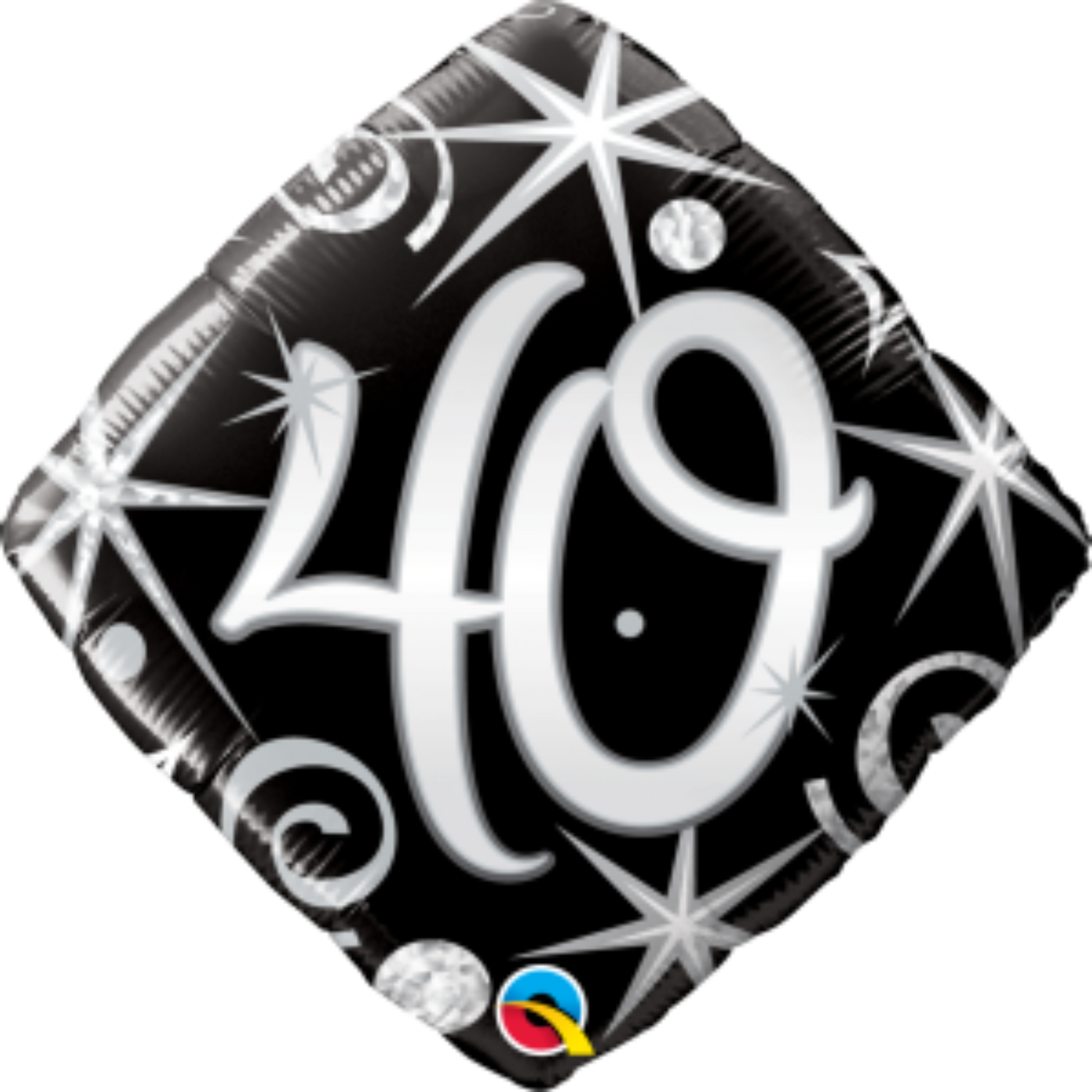 Elegant Sparkle Age 40 Birthday Balloon