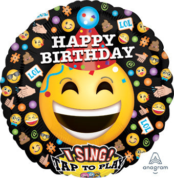 Singing Emoji LOL Happy Birthday Balloon