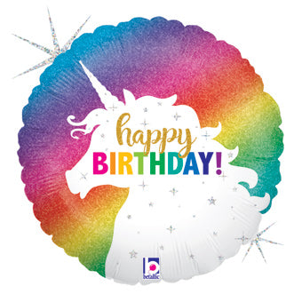 Glittering Unicorn Happy Birthday (18 Inch)