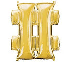 Air-Filled, Non-Floating Small Print Letters (16 Inch)
